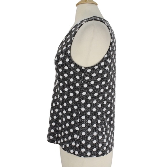 Anthropologie Maeve Sleeveless Top Size M Jacquard‎ Knit Polka Dot - Picture 2 of 13